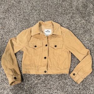 Hollister Tan Corduroy Crop Jacket